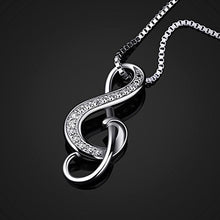 Carica l&#39;immagine nel visualizzatore di Gallery, B.Catcher collana d&#39;argento nota musicale con pendente S925 da donna... - Ilgrandebazar