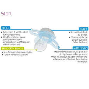MAM 66643811 - Start, Ciuccio in silicone 0-2 mesi, confezione doppia,... - Ilgrandebazar