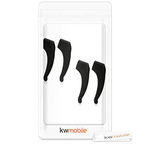 kwmobile Gancio ferma occhiali in silicone - Set 4 ganci antiscivolo L, Nero - Ilgrandebazar