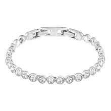 Carica l'immagine nel visualizzatore di Gallery, Swarovski Bracciale Tennis, Cristallo Bianco, Rodiato, da Donna - Ilgrandebazar