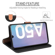 Carica l&#39;immagine nel visualizzatore di Gallery, COODIO Custodia per Samsung Galaxy A50, in Pelle Nero - Ilgrandebazar