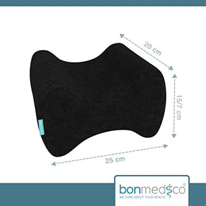 bonmedico Cuscino Ergonomico per Ginocchio e Gambe, in Memory Nero - Ilgrandebazar