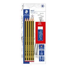 Carica l'immagine nel visualizzatore di Gallery, STAEDTLER matite Noris, confezione da 5 alta 5 Matite HB + Gomma Mars - Ilgrandebazar