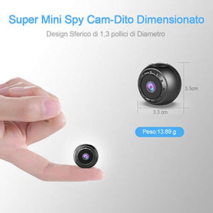 Mini Telecamera Spia Nascosta,MHDYT HD 1080P Portatile Micro Cop Spy Cam con...