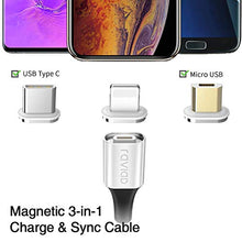 Carica l'immagine nel visualizzatore di Gallery, Cavo Magnetico USB, ZAKPOR Ricarica 3 in 1 Connettore 3-IN-1