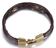 Carica l&#39;immagine nel visualizzatore di Gallery, Halukakah ● retrò ● Bracciale Uomo in Vera Pelle Cuoio Stile Vintage... - Ilgrandebazar
