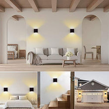 Carica l&#39;immagine nel visualizzatore di Gallery, OOWOLF Lampada a Parete Esterno IP65 2 Pezzi LED Impermeabile, Nero-2