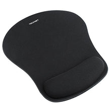 Carica l'immagine nel visualizzatore di Gallery, TECKNET Tappetino Mouse Polso Impermeabile, Pad Ergonomico con S, Nero