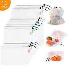 Carica l'immagine nel visualizzatore di Gallery, Eono by Amazon - Sacchetti Riutilizzabili in Rete 12 Pcs (3l+6m+3s)