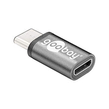 Carica l'immagine nel visualizzatore di Gallery, Goobay 56635 Adattatore da USB-C a USB 2.0 Micro Tipo B, Grigio, Nero - Ilgrandebazar