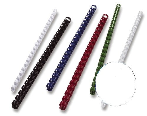 GBC BX211970 Spirali in Plastica per Rilegatura a Macchina, 19 mm, Bianco