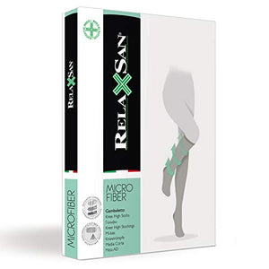 Relaxsan Microfibra 850M gambaletti 140 Den compressione graduata 3, Nero