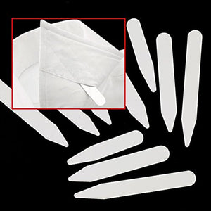 VORCOOL Colletto bianco plastica rimane irrigidimenti per Mens camicia in 3...