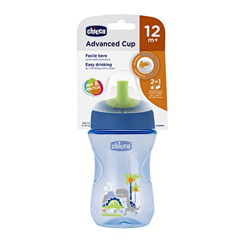Chicco 00006941200000 Advanced Tazza Antigoccia, Bambino, 12m+, Azzurro/Blu