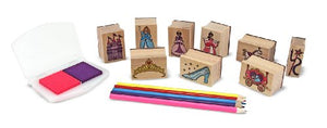 Melissa & Doug- Princesses Set di Timbri in Pricess Stamp Set, Multicolore - Ilgrandebazar