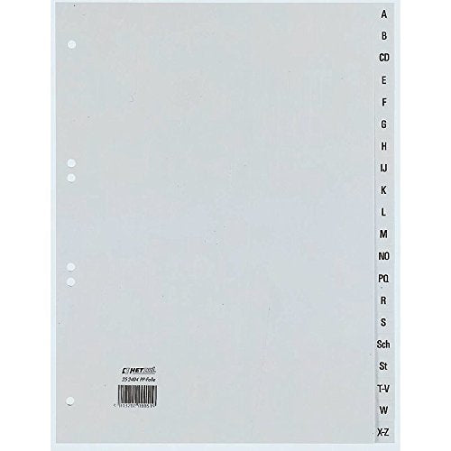 Rexel 25240481 Divisori Alfanumerici 20 Sezioni 4, Grigio, 20 Pezzi - Ilgrandebazar