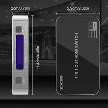 Carica l'immagine nel visualizzatore di Gallery, Zacro Switch HDMI 4k,Splitter 4 in 1 out,Supporta 4K 3D 1080P HD,Per...