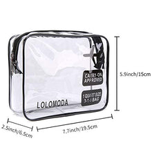 Carica l&#39;immagine nel visualizzatore di Gallery, 2Pcs Beauty Case da Viaggio, Cosmetici Trousse Trasparente, Kit Aereo Nero
