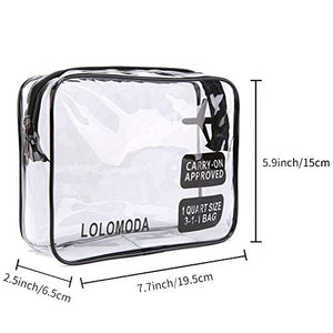 2Pcs Beauty Case da Viaggio, Cosmetici Trousse Trasparente, Kit Aereo Nero
