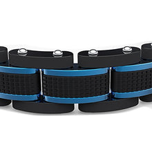 Carica l&#39;immagine nel visualizzatore di Gallery, COOLMAN Gioielli Uomo Bracciali Acciaio Inossidabile Blu e Blu(m：19-20,5cm) - Ilgrandebazar
