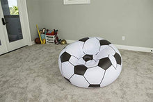 Carica l&#39;immagine nel visualizzatore di Gallery, Bestway 75010 | Poltrona Pouf Gonfiabile Pallone da Calcio, 114x112x71 Bianco