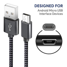 Carica l&#39;immagine nel visualizzatore di Gallery, GERETIN Cavo Micro USB [3 Pezzi:1m,2m,2m] Grigio&amp;Nero