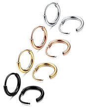Carica l&#39;immagine nel visualizzatore di Gallery, Jstyle Gioielli in Acciaio Inossidabile Orecchini a Cerchio da Uomo Donna 4... - Ilgrandebazar
