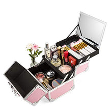 Carica l'immagine nel visualizzatore di Gallery, AMASAVA Beauty Case da Viaggio,Custodia per trucco portatile, valigia Rosa