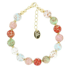 Carica l&#39;immagine nel visualizzatore di Gallery, Venetiaurum - Bracciale Da Donna Con Perle Multicolore In Vetro Originale Di...