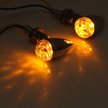 Carica l'immagine nel visualizzatore di Gallery, SHIN YO - Mini frecce a LED E11 per moto, ATV, Schwarz - Rauchgraue Schale