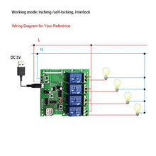 Carica l&#39;immagine nel visualizzatore di Gallery, OWSOO Módulo Relé WiFi,Interruttore Intelligente WiFi, Universale 4CH-DC5V