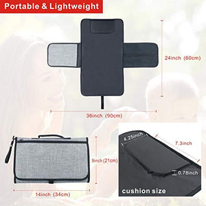 Idefair Portable tappetino per il cambio pannolino, pannolino Grey - Ilgrandebazar