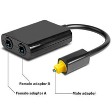 Carica l'immagine nel visualizzatore di Gallery, DAXGD Adattatore per cavo audio fibra ottica Toslink digitale, splitter...