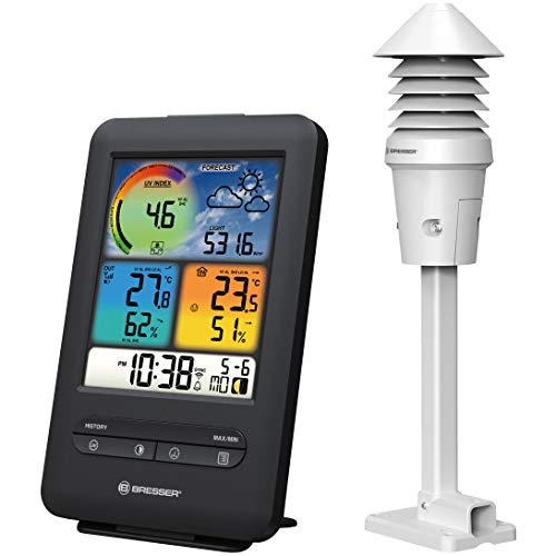 Stazione Meteo 5-in-1 BRESSER Con Display A Colori - Nero | Ideale Regalo Per Appassionati