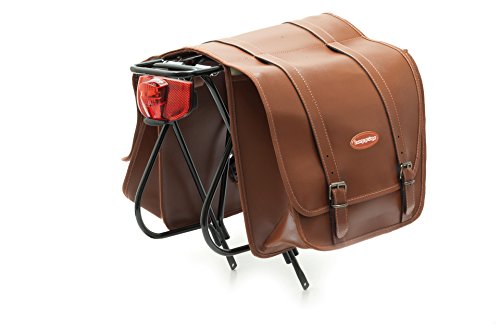 Boninbike Lux Leather Looking Saddle, Borse Unisex 30 x 12 x 33 cm, marrone - Ilgrandebazar