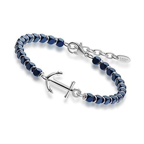 Amtier Braccialetti di Ancoraggio Perline Blu Unisex A - Ilgrandebazar