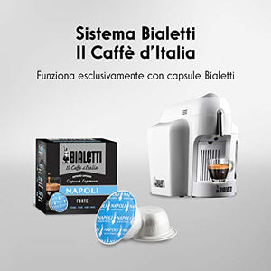 Bialetti Mini Macchina Espresso Alluminio Sistema caffè Bianco Con Capsule - Ilgrandebazar