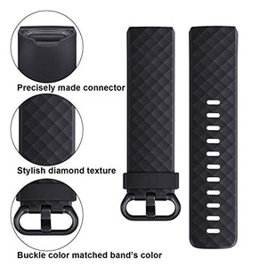 AK Cinturino per Fitbit Charge 3 Edizione Speciale S, 01 nero
