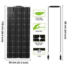 Carica l'immagine nel visualizzatore di Gallery, DOKIO 4PC 100W Flessibile Pannello Solare Monocristallino Fotovoltaico 400W per Giardino Camper Tetto RV Barca