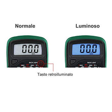 Carica l'immagine nel visualizzatore di Gallery, Zacro Mini Multimetro Digitale Elettrico Portatile per Tensione e Corrente...