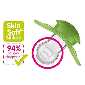 MAM Day & Night - Set di 4 ciucci Perfect e 2 16+ Monate, Blu - Elefante