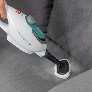 Di4 Steamclean Multi10 Max, Scopa Elettrica Lavapavimenti, Scopa a Vapore Multifunzione 10 in 1, Manico Telescopico Estendibile, Pulitore a Vapore 1500 W, Bianco