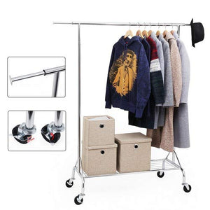 SONGMICS Stand Appendiabiti Attaccapanni in Metallo Cromato con Ruote,... - Ilgrandebazar
