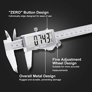 Calibro Digitale,Preciva Caliper metrico da 150 mm/6 pollice Puleggia - Ilgrandebazar
