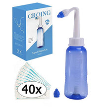 Carica l&#39;immagine nel visualizzatore di Gallery, CROING - 40 x Sale + 1 x Neti Lota Bottiglia (300ml ) - Irrigatore Nasale...
