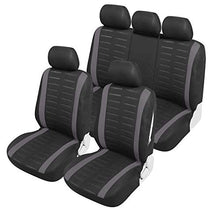 Carica l&#39;immagine nel visualizzatore di Gallery, Upgrade4cars Coprisedile Universale Auto Grigio Nero Set Copri-sedili Donna... - Ilgrandebazar