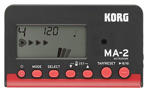 Korg MA-2 LCD Metronomo Digitale Compatto, Nero/Rosso - Ilgrandebazar