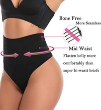 Carica l&#39;immagine nel visualizzatore di Gallery, SLIMBELLE Tanga Guaina Mutande Contenitive Perizomi S(IT 32), Nero - Ilgrandebazar