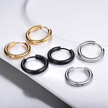 Carica l&#39;immagine nel visualizzatore di Gallery, PROSTEEL Set di Orecchini Cerchio/Orecchini Clip Donna Uomo, 3/4 16 Mm/3 Paia - Ilgrandebazar