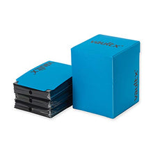Carica l'immagine nel visualizzatore di Gallery, Vault X ® Porta Mazzo e 150 Bustine Nere per Carte - Formato Grande per 120+ Carte Imbustate - Senza PVC (Blu)